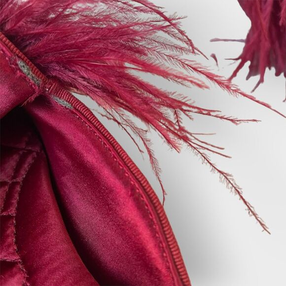 Birdies Lovebird Feather Mules Satin Quilted Slip On Red Size 6 Fun Cute Spring - Picture 8 of 15